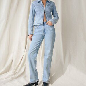 Abercrombie & Fitch The 90s Baggy Low Rise Jeans – Size 29 / 8 Light Wash Denim